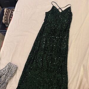 Green Sequin Skirt